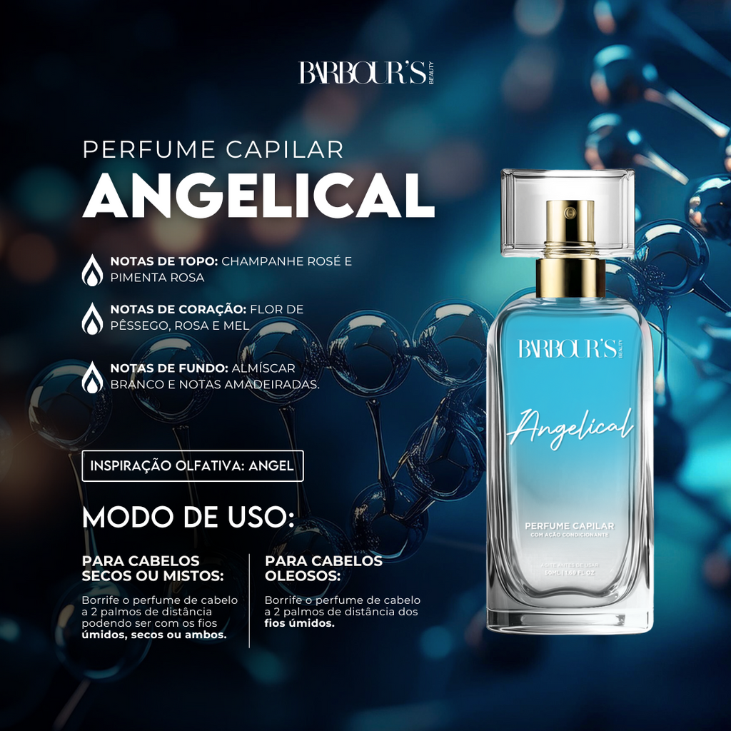 Perfume para cabelo Angelical / finalizador termoativo