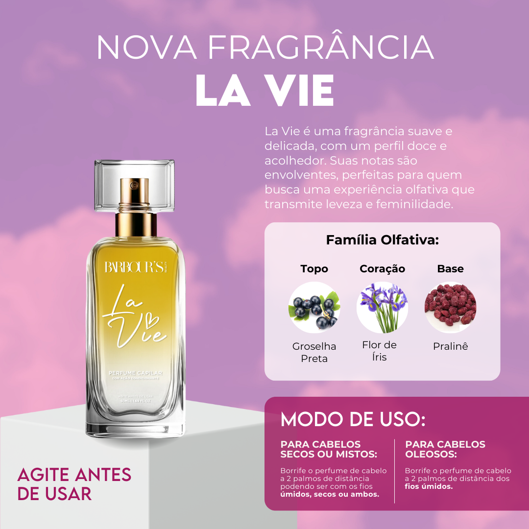 NEW! Perfume para cabelo / finalizador termoativo - La Vie