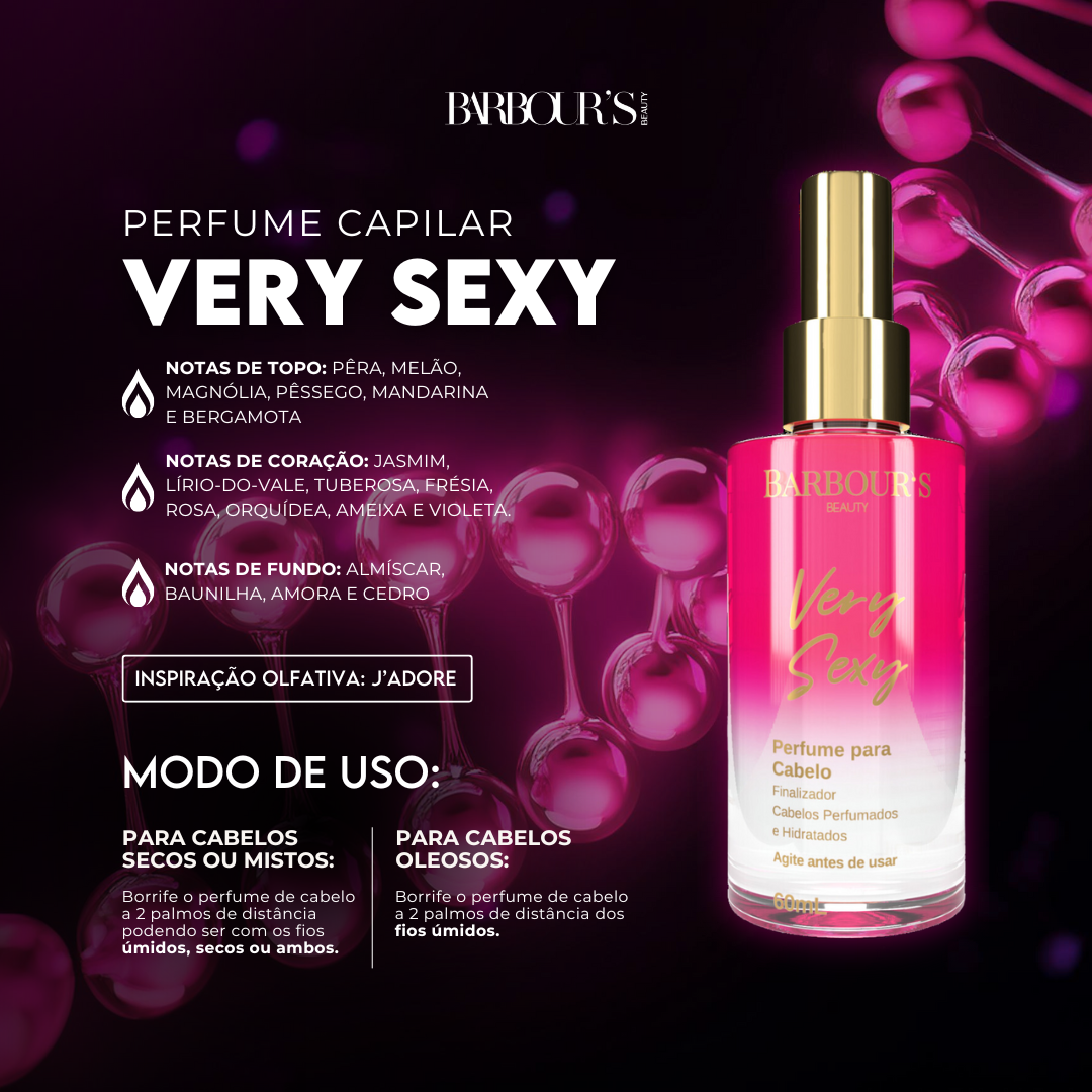Kit 2 Perfumes de Cabelo - Very Sexy e Roses