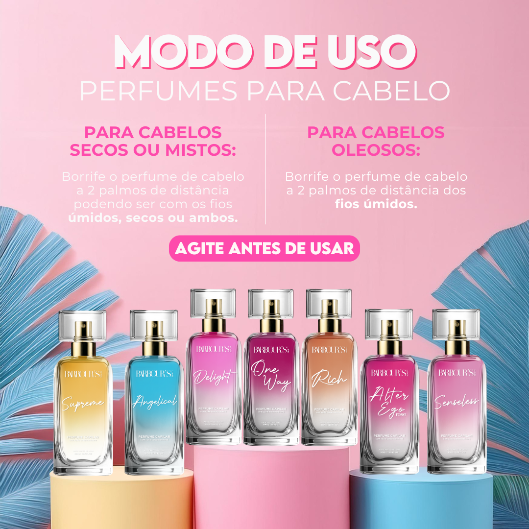 Perfume para cabelo Senseless / finalizador termoativo
