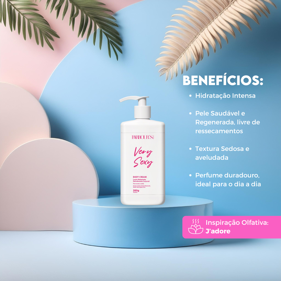 Body Cream Very Sexy - Loção Desodorante Hidratante Corporal